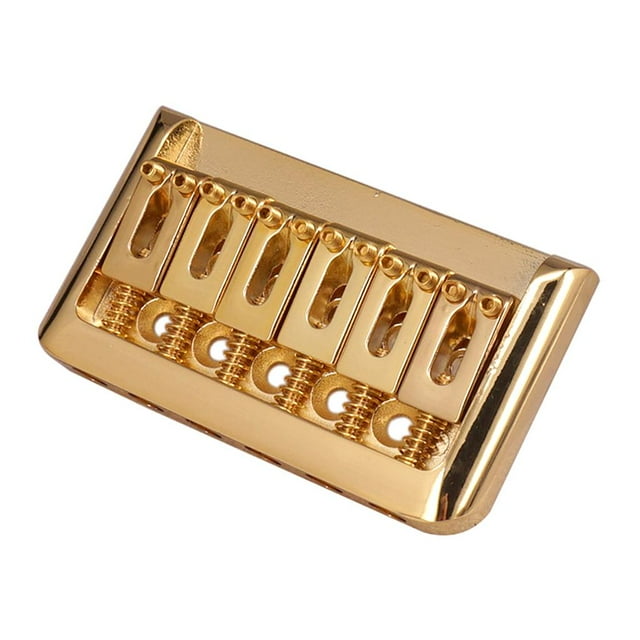 Puente de guitarra Rígido Fijo Para guitarra eléctrica Bajo ukulele Hugo Puente de guitarra eléctrica de oro