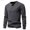 Dark Gray, variant on Long Sleeve T Shirt With Four Button Placket Comfortable Crew Neck Casual Shirt For Everyday Wear And Versatile Styling