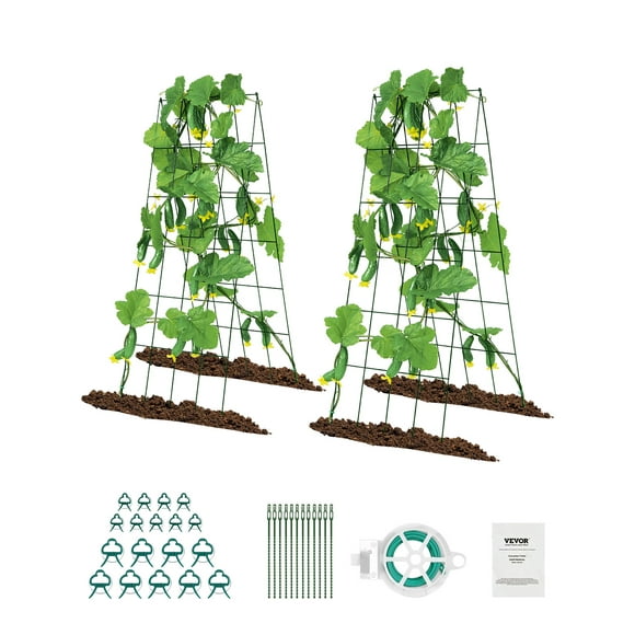 VEVOR A-Frame Cucumber Trellis 39" x 32" Foldable Metal Garden Trellis