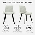 thumbnail image 7 of CICIMLU Modern Kitchen Dining Chairs Set of 4,With Black Metal Legs,Waterproof Faux Leather Armless Side Chairs for Living Room,Restaurant,Durable & Easy to Clean,White, 7 of 7