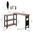 thumbnail image 3 of Yiwa Table d'Appoint Mobile pour Canapé, Rotation à 360 Degrés, Station de Charge, 2 Niveaux de Rangement, et 6 Roues Verrouillables, 3 of 9