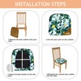 thumbnail image 4 of Floral Pattern Seat Covers for Dining Room Chairs Set Of 6,Stretch Printed Washable Chair Seat Cover with Elastic Ties and Button,Removable Waterproof Couch Cushion Covers, 4 of 6