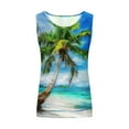 thumbnail image 5 of Titcea Womens Tank Tops Round Neck Sleeveless Summer Travel Graphic Tees Hawaiian Beach Holiday Palm Tree Printed T Shirts, 5 of 5