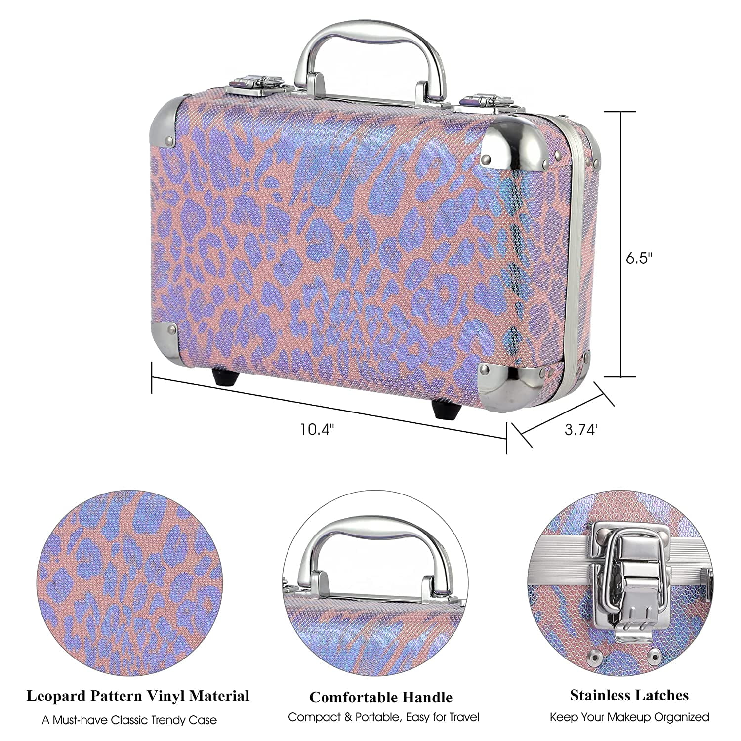 Hot Sugar Makeup Kit for Girls 10-12, All-in-One Kids Makeup Set for Teens, Basic Cosmetic Set for Women - Perfect Gift to Begin the Makeup Journey ((Pink Leopard))