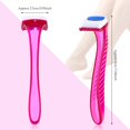 thumbnail image 2 of 12 Pcs Disposable Bikini Razors for Women Bikini Line Trimmer Shaver Small T Type Razor Durable Travel Accessories Pubic Hair Removal Beauty for Body Cosmetic Tool(Rosy, Dark Pink, Light Pink), 2 of 7