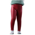 thumbnail image 2 of piuwrlz Kids Winter Plush Pants for Girls Boys Long Thick Velvet Cotton Sweatpants Wine Size 3 Years, 2 of 6