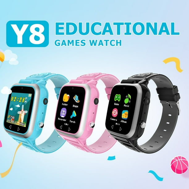 Mini Smart Watch Music MP3 Player Photo Educational Games Pedometer Children Gift Smartwatch for Kids Y8 Walmart