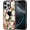 Cat and Flower, variant on for iPhone Case - [6.6 ft Military-Grade Drop Protection] [Anti-Peel Technology] Clear Black TPU Bumper Case with Cute Design (Leopard Print with Skulls, iPhone 16 Pro)