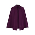 thumbnail image 5 of DxhmoneyHX Men's Halloween Short Cape Cloak Loose Lapel Collar Vintage Outerwear Fashion Costume for Festival Party, 5 of 8