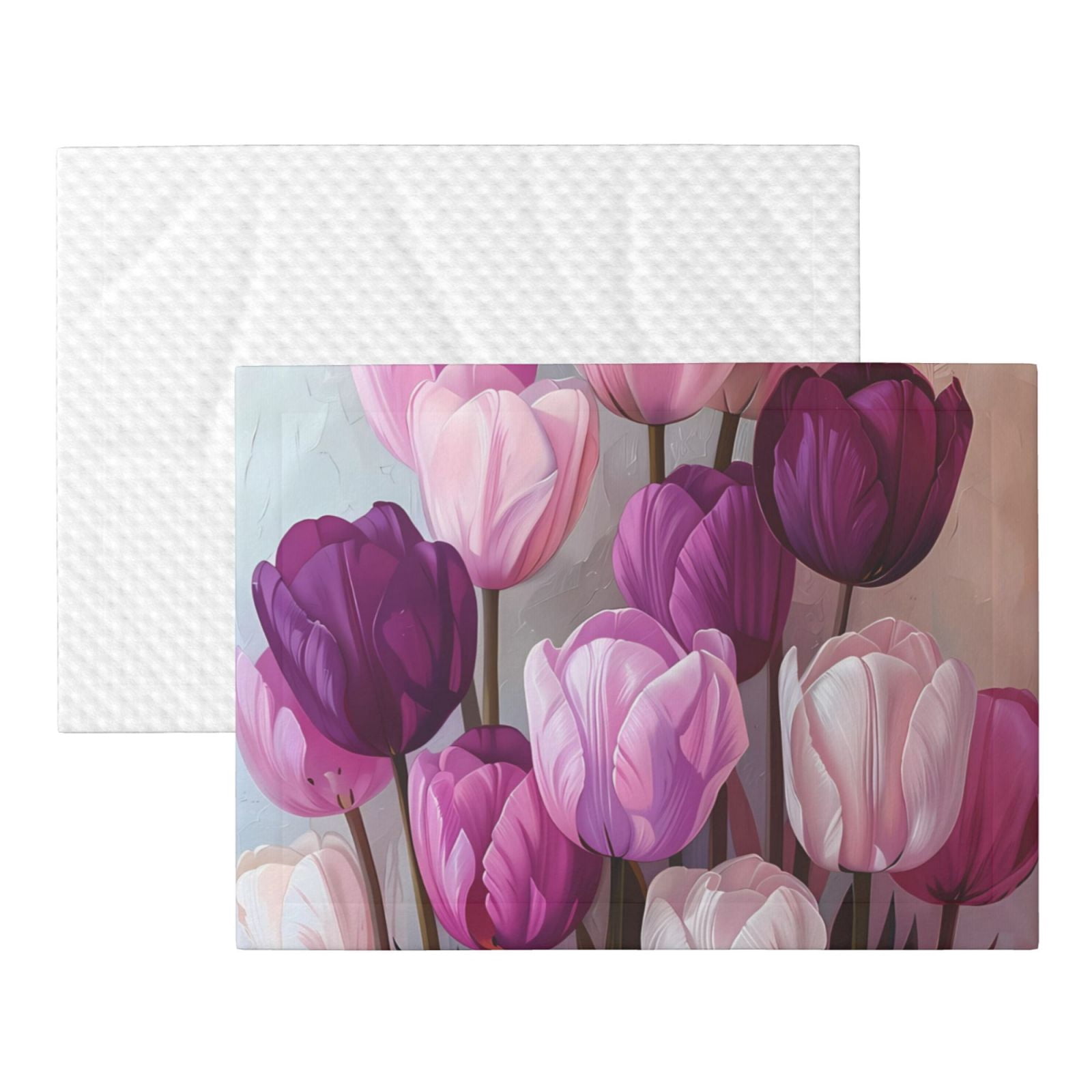 Naloa Purple And Pink Tulip Bouquet Dog Blanket, 3 Sizes Cat Blanket for Indoor Cats Large Medium Small Dog Gifts-Small