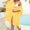 Yellow, variant on Pitauce Bathing Suit Cover Up for Women Open Front Ruffled Cardigan Loose Beach Vacation Bikini Swimsuit Coverup