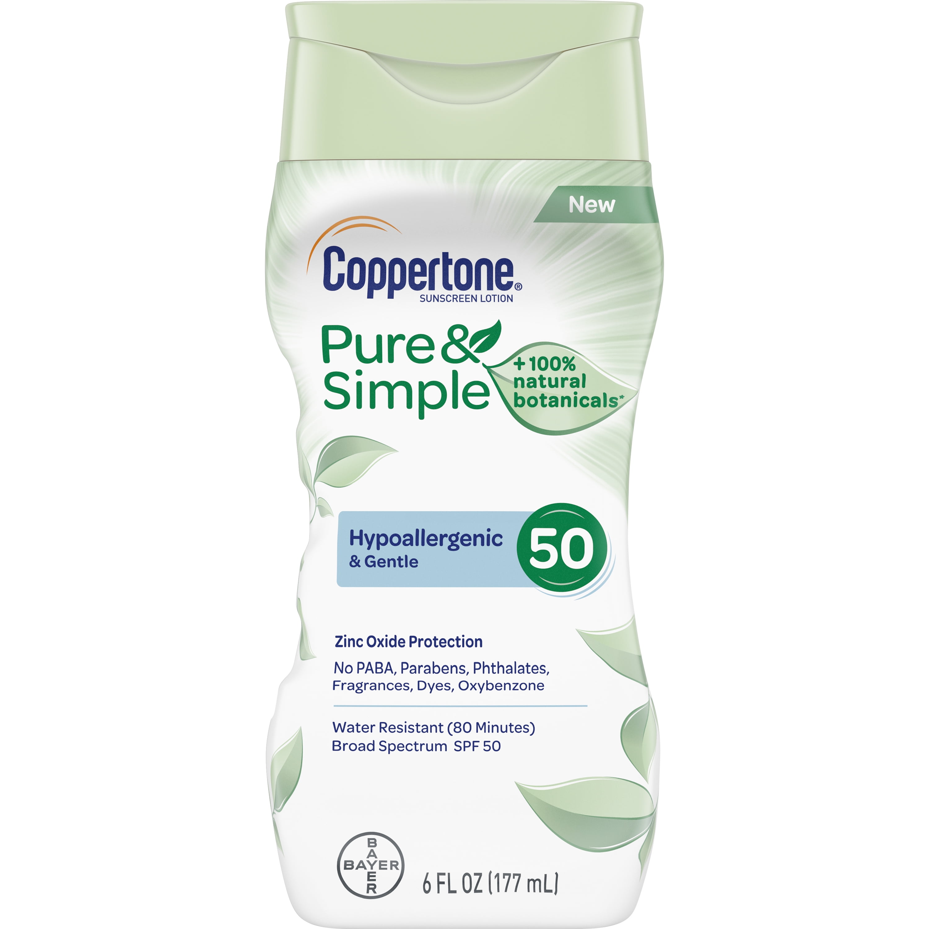 coppertone pure & simple sunscreen lotion for face spf 50