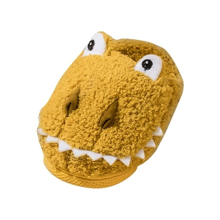 

YTIANH Toddler Kids Slippers Cute Animal Cartoon Shoes Girls Boys Warm Winter Household Slippers (Yellow 3.5-4 Years)