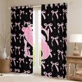 thumbnail image 2 of jejeloiu Personalized Gifts Bow Black Out Curtains,Letter S Curtains Pack of 2 (42x63 Each),Cartoon Bow Bowknot Bedroom Curtains,Lightweight Room Decoration, 2 of 6