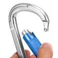 thumbnail image 4 of 25KN Locking Gate Carabiner Certified Auto Lock Carabiner Outdoor D-ring Buckle Climbing Rappelling Canyoning Hammock Locking Clip, 4 of 7