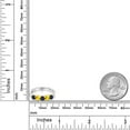 thumbnail image 6 of Gem Stone King 10K Two Tone Gold Blue Sapphire and Yellow Sapphire Wedding-Bands Ring for Women | 0.98 Cttw | Round 3.5MM | Gemstone September Birthstone | Size 7, 6 of 6