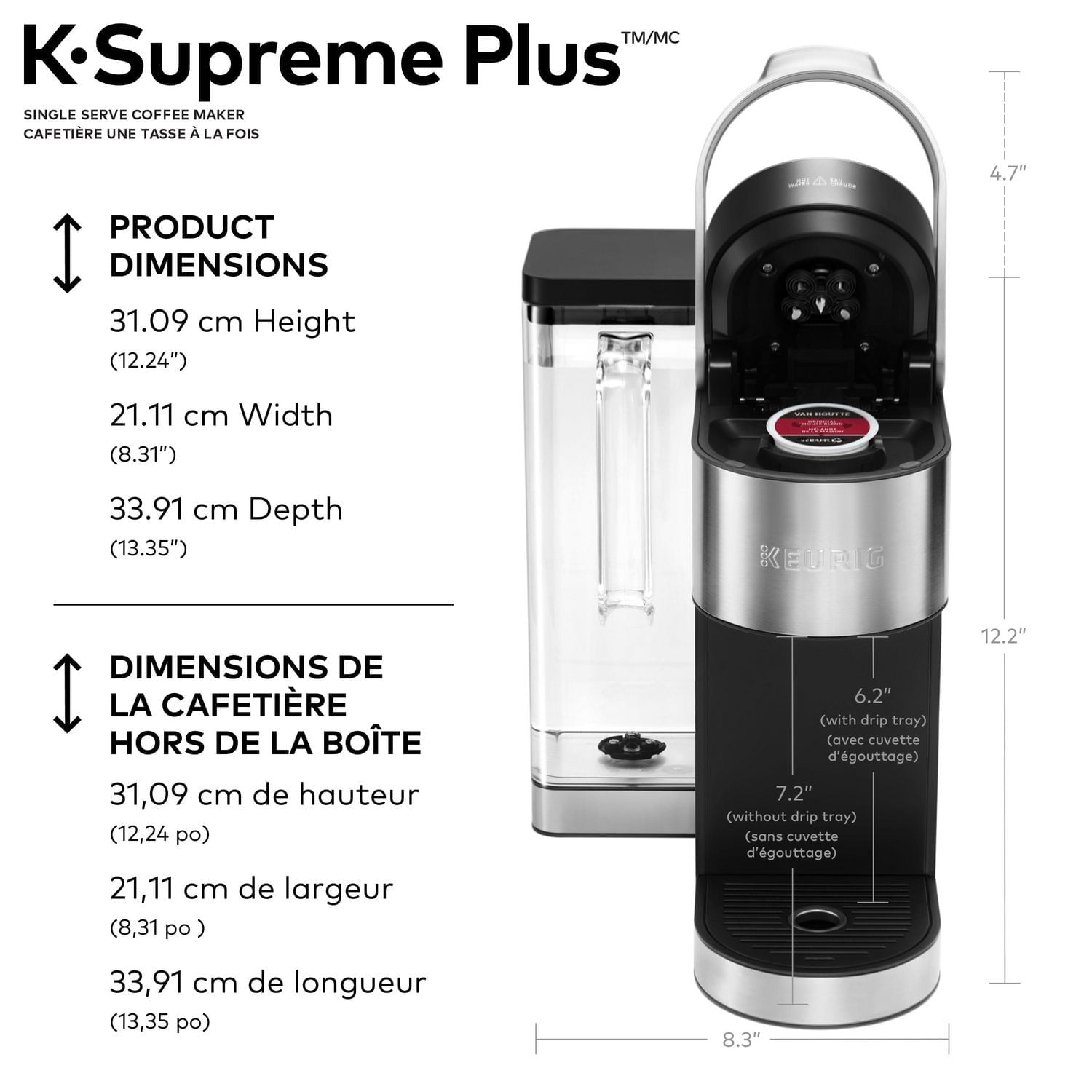 Cafetière une tasse à la fois Keurig K-Supreme Plus Multijet