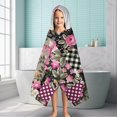 thumbnail image 6 of Pioneer Flower Floral Print Pattern Hooded Bath Towel，60"x35" for Ages 3 To 12 Kids, Quick Dry Lightweight Soft Microfiber Hood Beach Towel Cover Up for Kids, 6 of 7