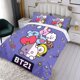 thumbnail image 3 of BT21 Conjunto de sábanas temático, trío de piezas, cómodo y amigable con la piel, diseño único, regalo de decoración para el hogar para familiares, amigos y fans,140cm *210cm, 3 of 6