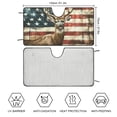 thumbnail image 2 of Heduofu American Flag Deer Windshield Sun Shade Foldable Car Windshield Car Visors Covers SUV Trucks Auto Front Window Sun Shield Automotive Interior 51x28in, 2 of 7