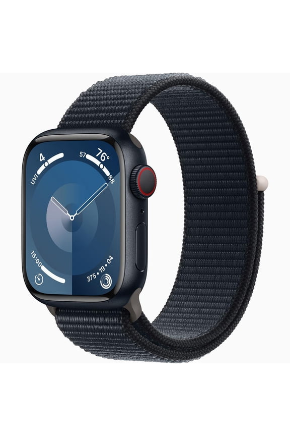 Restored Apple Watch Series 9 With Blood Oxygen. GPS + Cellular 41mm Midnight Aluminum Case with Midnight Sport Loop. (Refurbished)