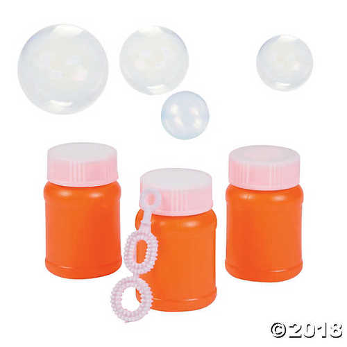 Orange Mini Bubble Bottles