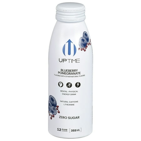 Uptime Beverage Energy Blueberry Pomegranate Sugar Free 12 fl oz (Pack Of 12) Uptime Beverage Energy Blueberry Pomegranate Sugar Free 12 fl oz (Pack Of 12)