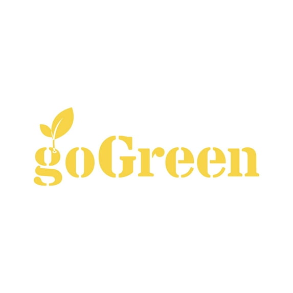 Go Green Sticker Decal Die Cut - Self Adhesive Vinyl - Weatherproof - Made in USA - Many Color and Sizes - go green environmental