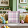 thumbnail image 4 of RXIRUCGD Easter Pillow Covers 18x18, Cute Bunny Floral Eggs Pillowcase Farmhouse Easter Decorations Spring Holiday Decor Throw Cushion Case for Home Car Couch, 4 of 6