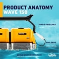 thumbnail image 5 of Dolphin Wave 140 Commercial Robotic Pool Vacuum Cleaner up to 127 FT - with Multi-Purpose Caddy, 5 of 11
