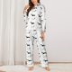 thumbnail image 2 of Balery Dachshund Dog Conjunto de Pijama con Estampado para Mujer, Conjunto de Dos Piezas con Manga Larga, Ropa de Dormir Suave con Bolsillos, Pijamas Cómodos-XX-Large, 2 of 7