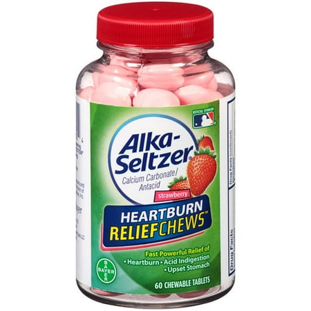 Alka-Seltzer Heartburn Relief Chews Strawberry Chewable Tablets, 60 count