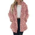 thumbnail image 3 of Stichou Women's Winter Long Jacket Open Front Coat Cardigan Vintage Western Coats Faux Fur Trim Parka Outerwear with Pockets Pink 2XL, 3 of 5