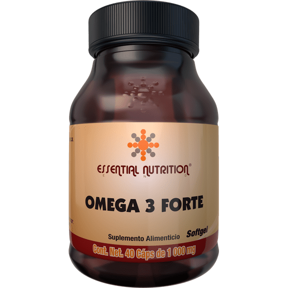 Suplemento Alimenticio Essential Nutrition Omega 3 Forte 40 Cápsulas de 1000 mg