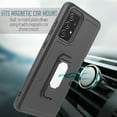thumbnail image 4 of Value Pack ! for Samsung Galaxy A72 5G Card Slot Magnetic Phone Case 360° Cover Clip Kickstand Holster Hybrid Shock Bumper with Tempered Glass, 4 of 4