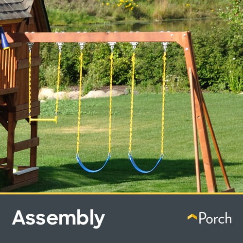 assembled swing sets
