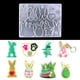 thumbnail image 1 of Pascua DIY epoxi molde conejo gato garra llavero decorativo silicona molde Wmkox8yi sjalhkljlk3750, 1 of 9