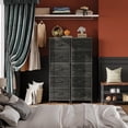 thumbnail image 3 of Cómoda WLIVE de tela con 5 cajones y tapa de madera, color negro antracita, 3 of 7
