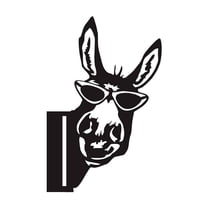 Diceymbol Wrought Iron Donkey Statue Whimsical Poses Outdoor Garden Decor Funny Animal Sculpture For Lawn And Patio