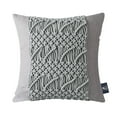thumbnail image 3 of Phantoscope 100% Cotton Handmade Crochet Boho Series with Invisible Zipper Throw Pillow, 18" x 18", Gray, 1 Pack, 3 of 7