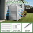 thumbnail image 4 of Lilypelle 38"x60" Air Conditioner Fence for Outside, White No Dig Privacy Panels Pool Equipment Enclosure Outdoor Privacy Screens, Garbage Can Trash Can Screens Fence for Outside Backyard Patio, 4 of 8