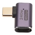 thumbnail image 1 of USB C Angle Adapter, Type C Adapter, USB4.0 HD 8K 40Gbps PD240W Fast Charging Aluminum Shell Portable Type C To Type C Adapter For Cell Phone, 1 of 8