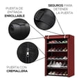 thumbnail image 5 of Zapatera de 5 Niveles Multifuncional | Estante para Zapatos | Almacenamiento de Calzado de Acero Inoxidable | Closet Organizador para Tenis | Tela Impermeable, 5 of 5