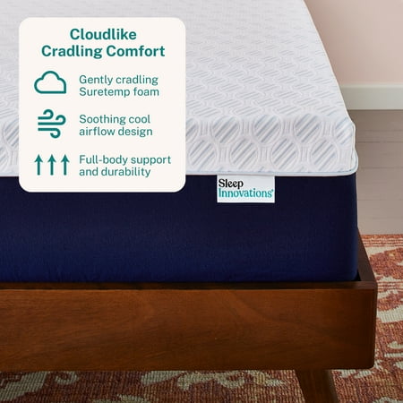 Sleep Innovations - Shiloh 14-Inch Memory Foam Twin Mattress - White