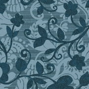 Kentshire Blue Floral Fabric, per Yard