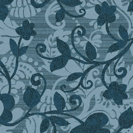 Kentshire Blue Floral Fabric, per Yard