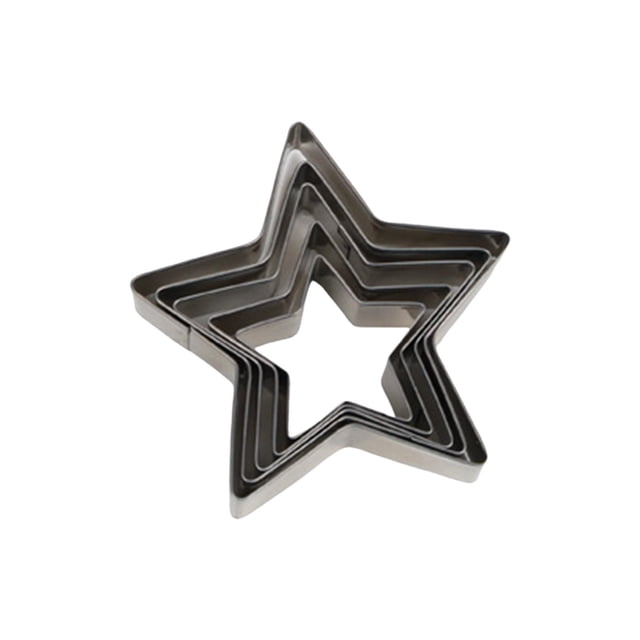 Moulds Star Hearts Flowers Cookie Cutters Set in Stainless Steel for Baking and Kitchen Use