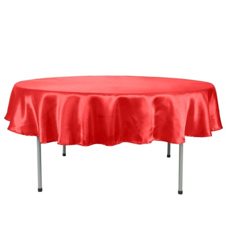 

Efavormart 90 RED Wholesale Linens SATIN Round Tablecloth for Kitchen Dining Catering Wedding Birthday Party Events