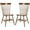 Dark Oak, variant on SAFAVIEH Parker 17''H Spindle Dining Chair Set of 2 Raspberry
