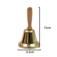 thumbnail image 2 of Campana de llamada manual sólida súper ruidosa con mango de madera Campana de llamada manual navideña, 2 of 5